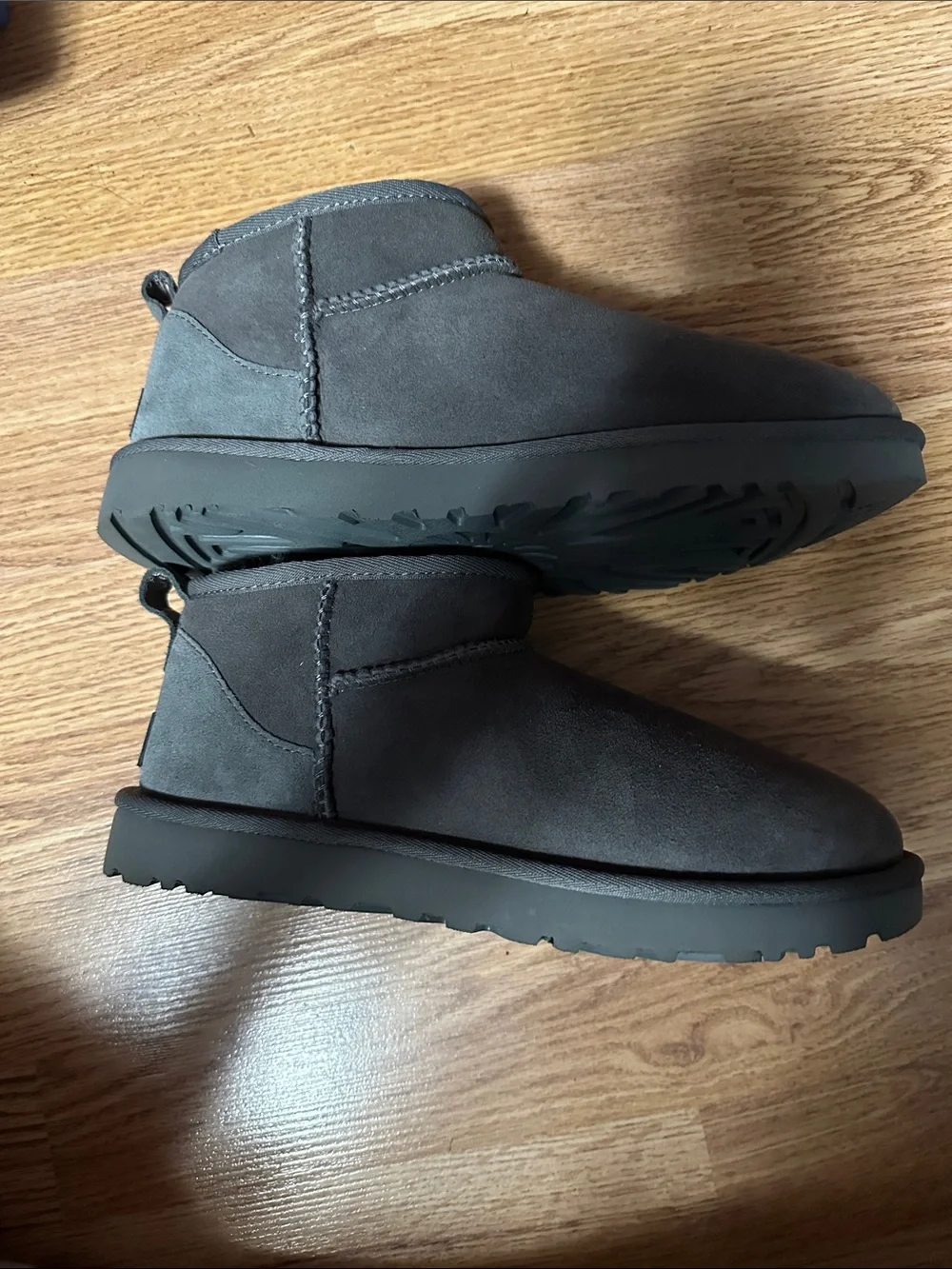 Grey Ugg mini boots